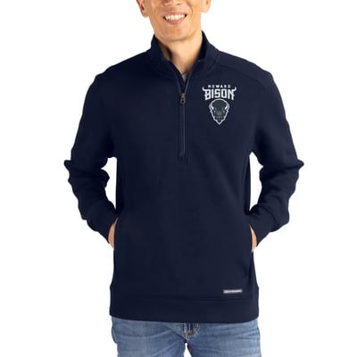  Howard Bison Cutter & Buck Roam Eco Recycled Quarter-Zip Pullover - Navy